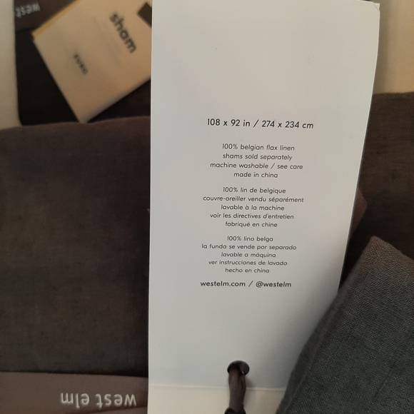 West Elm Bedding West Elm Linen Duvet Cover King 2 Euro Shams Iron